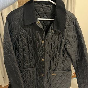 Womens, Quilted Barbour jacket. Black size 10, equivalent to US Medium.